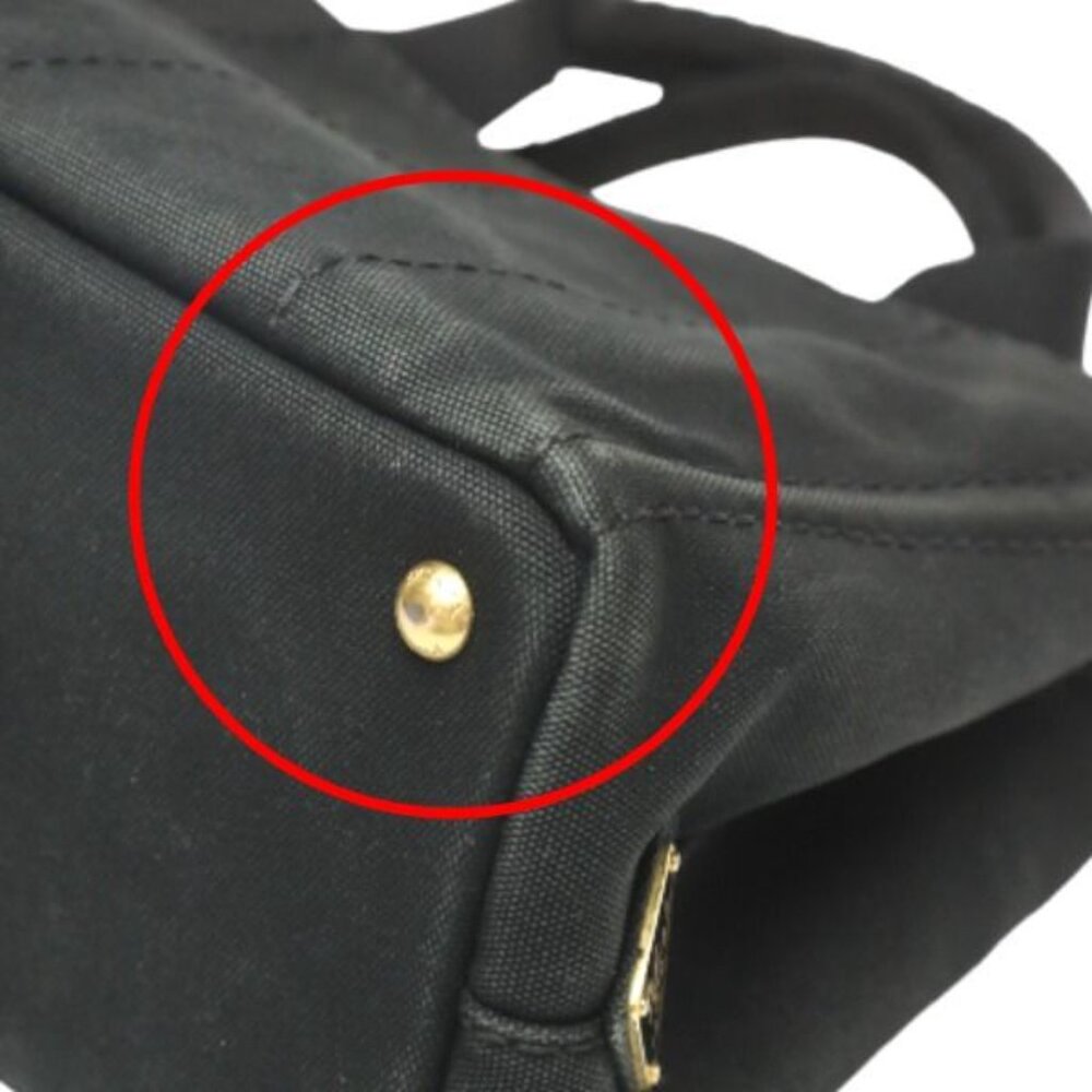 Prada 1 Bg439 Tote Bag Canapa Mini Tote Bag Black - Picture 8 of 15